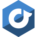 gloss, hexagon, media, rdio, social svg vector icon