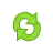 arrow,linked,down,green,descend,download,fall,decrease,descending icon