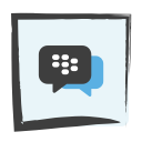 bbm, blackberry messenger, media, social svg vector icon