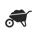 agriculture, farming, flower, garden, nature, plant, wheelbarrow svg vector icon