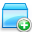 add, blue, cube icon