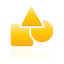 shapes, yellow icon