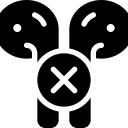 airpods, connected, not svg vector icon
