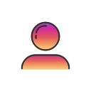 instagram, person, profile, user svg vector icon