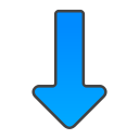 arrow, down svg vector icon