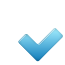 accept, blue, sub icon