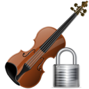 violin,lock,instrument,locked,security icon