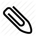 attach, attached, attachment, document, file, paperclip icon
