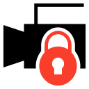 camera, cctv, device, lock, movie svg vector icon