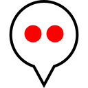 flickr, pin, social svg vector icon
