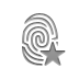 fingerprint,star icon