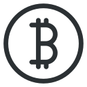 bitcoin, cash, coin svg vector icon
