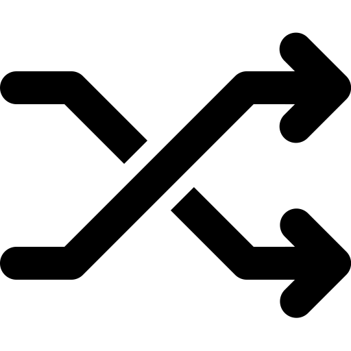 Shuffle svg vector icon