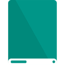 drive, teal, white icon