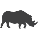 black rhino, endangered, rhino, rhinoceros svg vector icon
