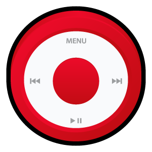 ipod,red,badge icon