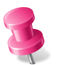 base, left, map, marker, pin, pink, push icon