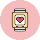 heart, watch svg vector icon