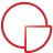 basic, chart, pie, red icon