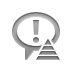 chat,exclamation,pyramid icon