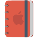 apple, book, copybook, notebook, pencil, red, squarico svg vector icon