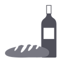 alcohol, bread, dinner, drink, eating, food, meal, restaurant, wine icon