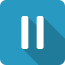 blue, end, pause, shadow, stop, wait svg vector icon