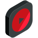 media, multimedia, network, social, video, youtube svg vector icon