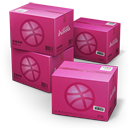 dribbble, shipping icon