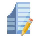 company,pencil icon