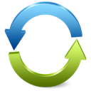 arrows, blue, green, refresh, reload icon