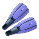 diver, diving, flippers icon