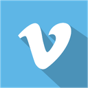 media, set, shadow, social, vimeo icon