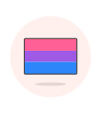 bisexual, flag svg vector icon