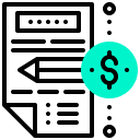 article, currency, dollar, money, pencil, report svg vector icon
