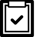 check, checked, checkmark, note, notepad svg vector icon