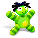 green,doll icon