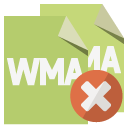 file,format,wma,close icon