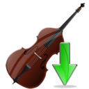 contrabass,down,instrument,descend,download,fall,decrease,descending icon