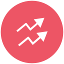 analysis, analytics, bar chart, bar graph, inflation, report, statistics svg vector icon