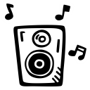 loud, music, party, sound, speaker svg vector icon