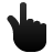 finger, hand, point icon