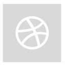 dribbble, gray, square svg vector icon