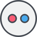 flickr, media, network, social svg vector icon
