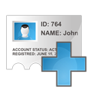 add, plus, profile icon