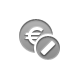 coin,euro,cancel icon