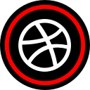 dribbble, media, online, social svg vector icon