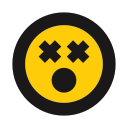 cross eyed, dead, emoji, shocked svg vector icon