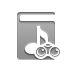 music,library,binoculars icon
