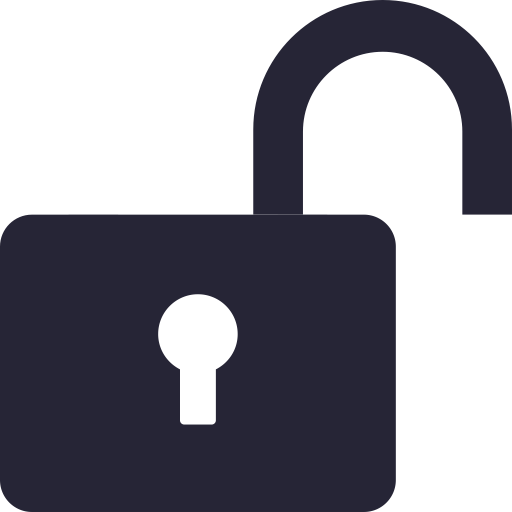 Not Locked svg vector icon